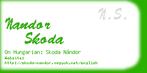 nandor skoda business card